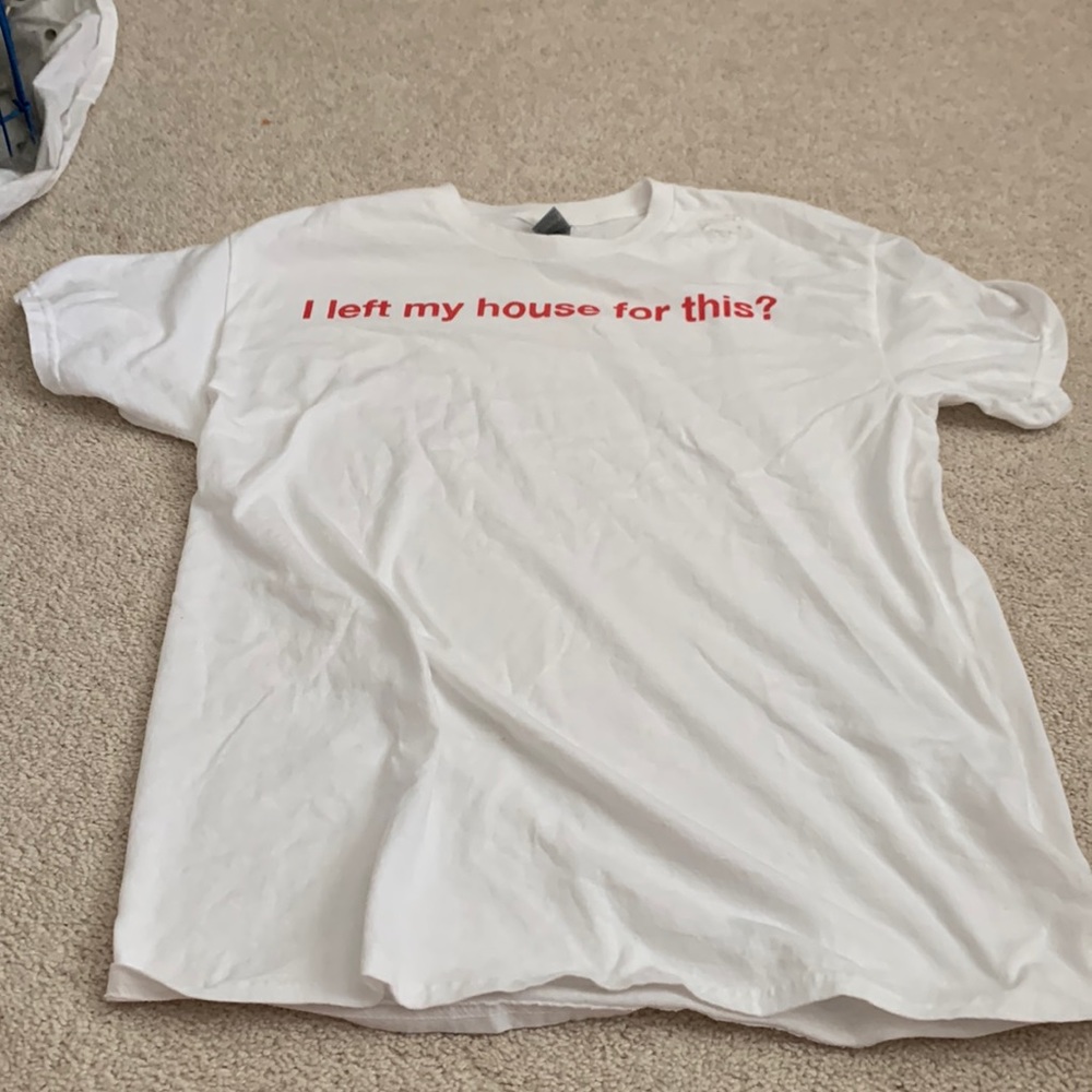 Heavy cotton material, runs big.